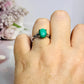 Adjustable Malachite Ring in Gift Bag