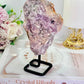 Large Raw Natural Lepidolite Crystal 587grams On Stand From Brazil