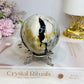 Large Volcano Agate Sphere (UV Reactive) On Stand 416g