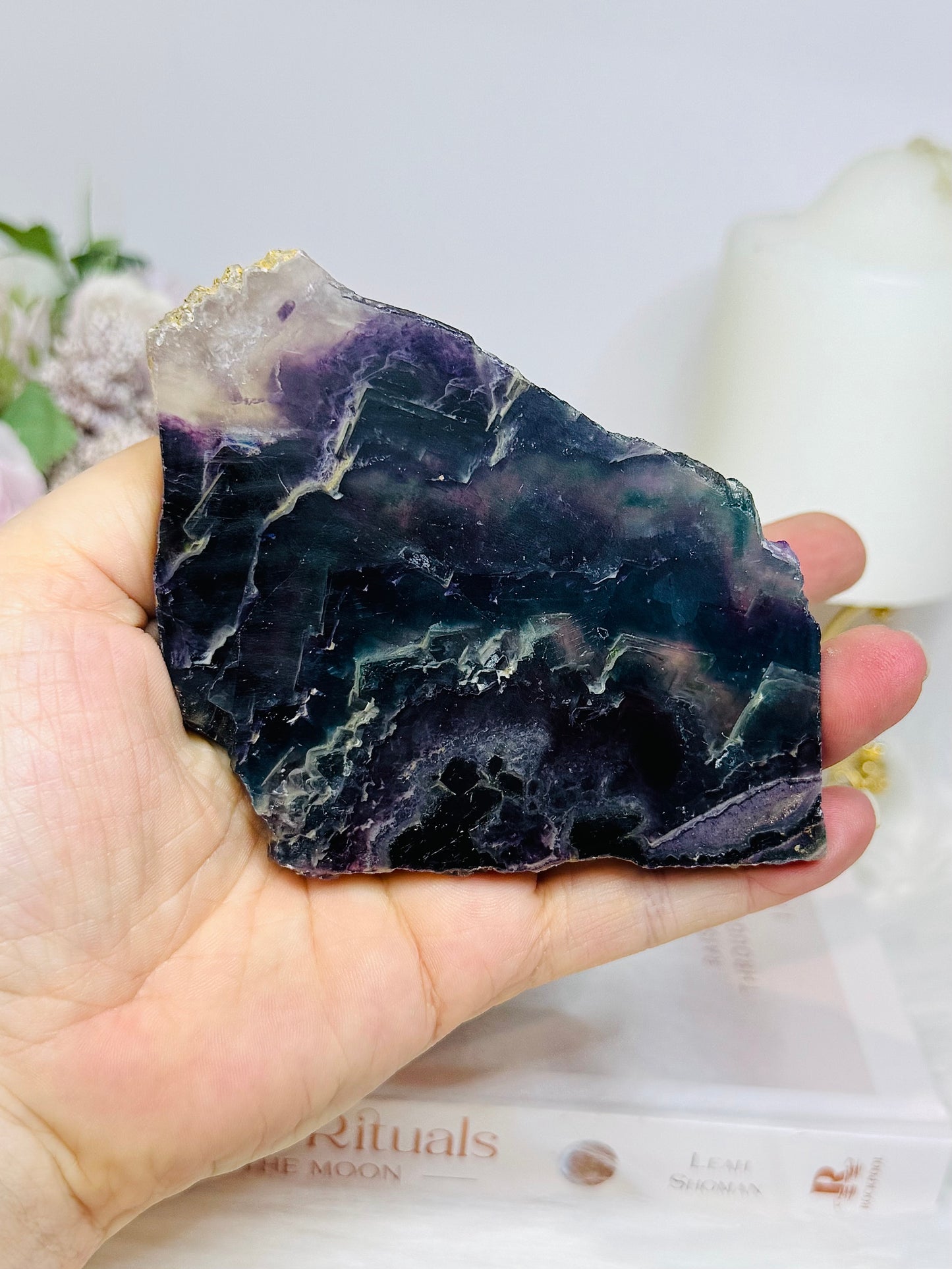 Rainbow Fluorite Slab 9cm