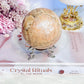 Large Peach Moonstone Sphere with Amazing Flash On Stand 478g