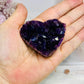 High Grade Deep Purple Amethyst Carved Heart 6cm