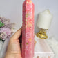 Rare Large Thulite Tower with Epidote Inclusions 19cm