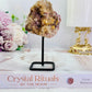 Soothe & Calm The Mind ~ Natural Pink Amethyst Geode On Stand From Brazil 12cm