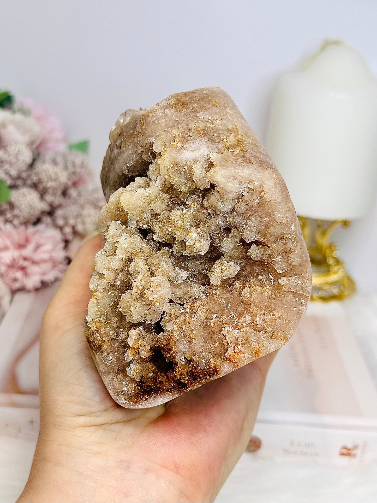 Large Natural Pink Amethyst Druzy Freeform 803g