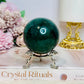 Green Ocean Jasper Sphere on Stand 255g