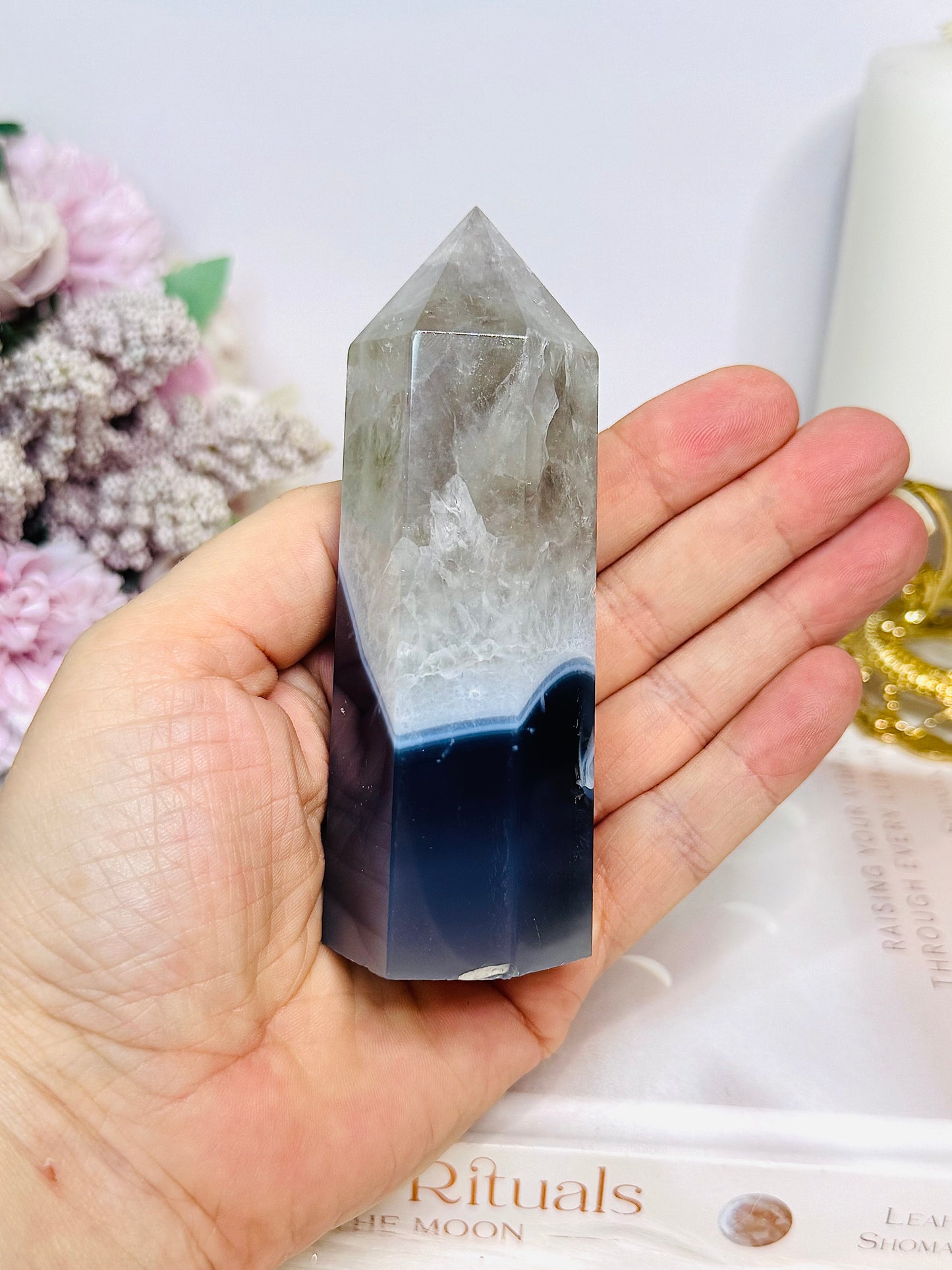 Chunky Agate Tower 10.5cm