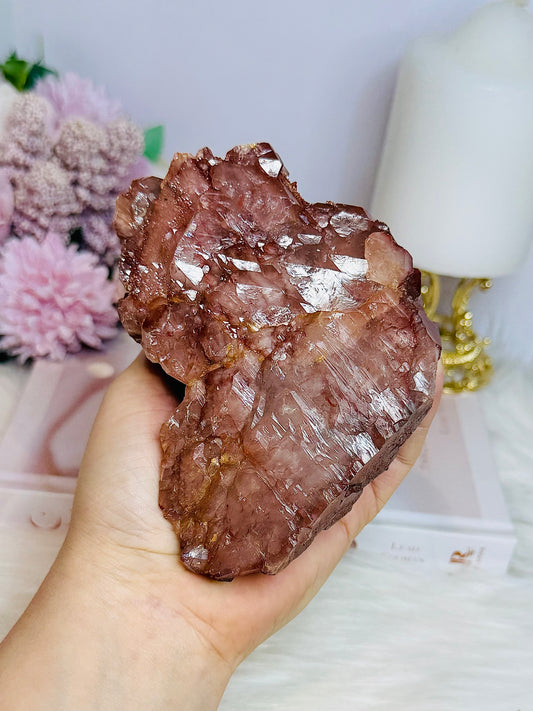 Large Natural Ferrunginous Hematoid Fire Quartz 553g
