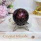 High Grade Rhodonite Sphere on Stand 270g