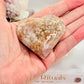 Assists Sleep ~ Beautiful Flower Agate Carved Heart 6cm