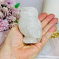 Clear Quartz Carved Owl 8cm 312g