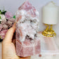 High Grade Druzy Pink Amethyst Tower 15cm 695g