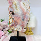 Large Druzy Pink Amethyst Chunky Slab on Stand 26cm 1.5KG