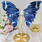 Large Blue Sodalite Carved Butterfly Wings on Stand 21.5cm