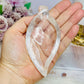 Clear Quartz Leaf Bowl 11cm