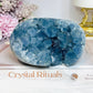 Deep Blue Celestite Cluster Freeform On Stand 11cm 966g