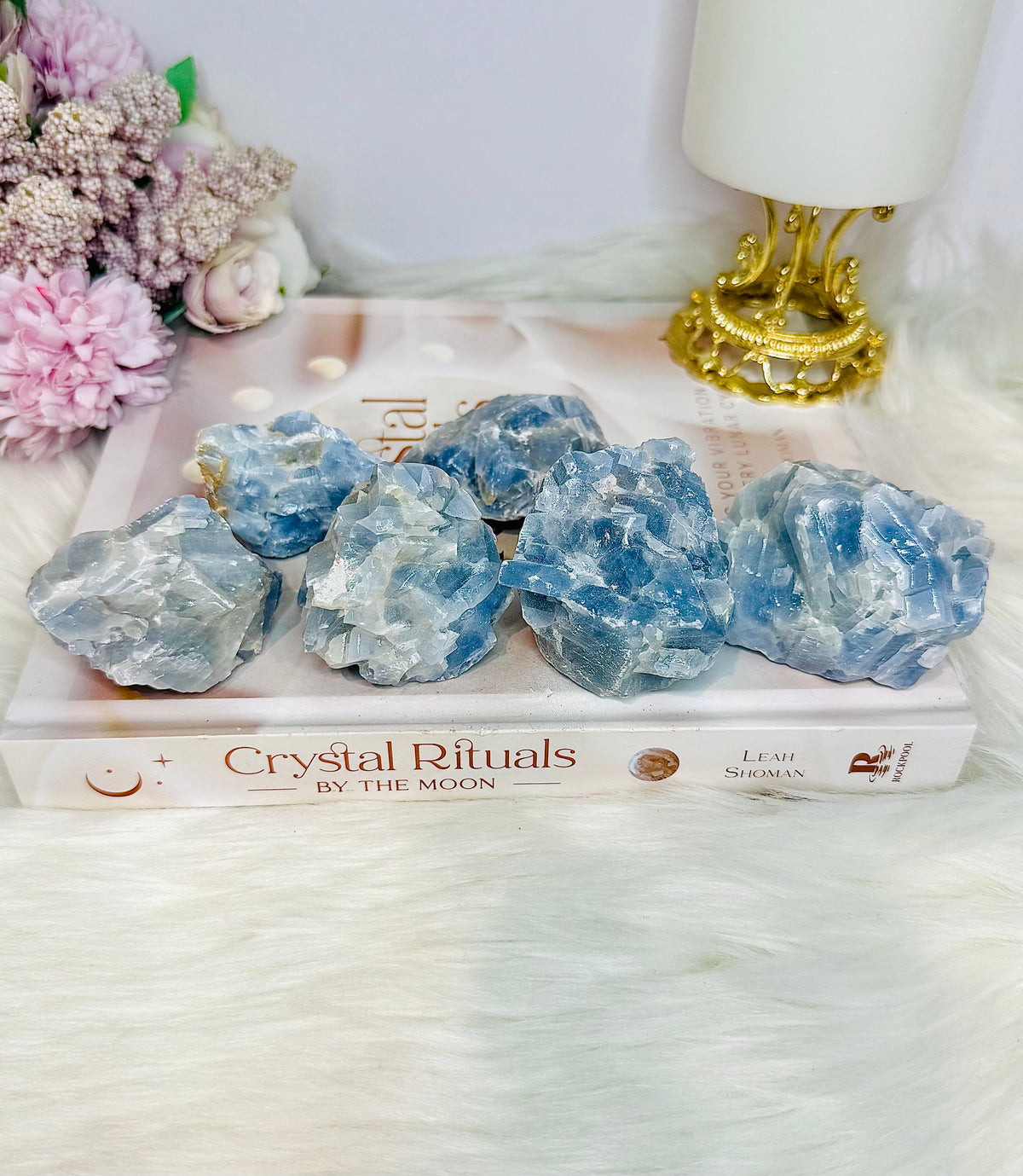 Natural Blue Calcite Specimens $22 each x