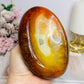Large Carnelian Carved Bowl 13.5cm 705g