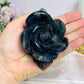 Fluorite Carved Flower On Stand 10cm 315g