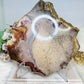 A Collectors Piece ~ High Grade Natural Pink Amethyst Druzy Slice | Slab with Gold Plating on Stand 24cm 689g