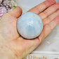 Blue Calcite Sphere on Stand 167g