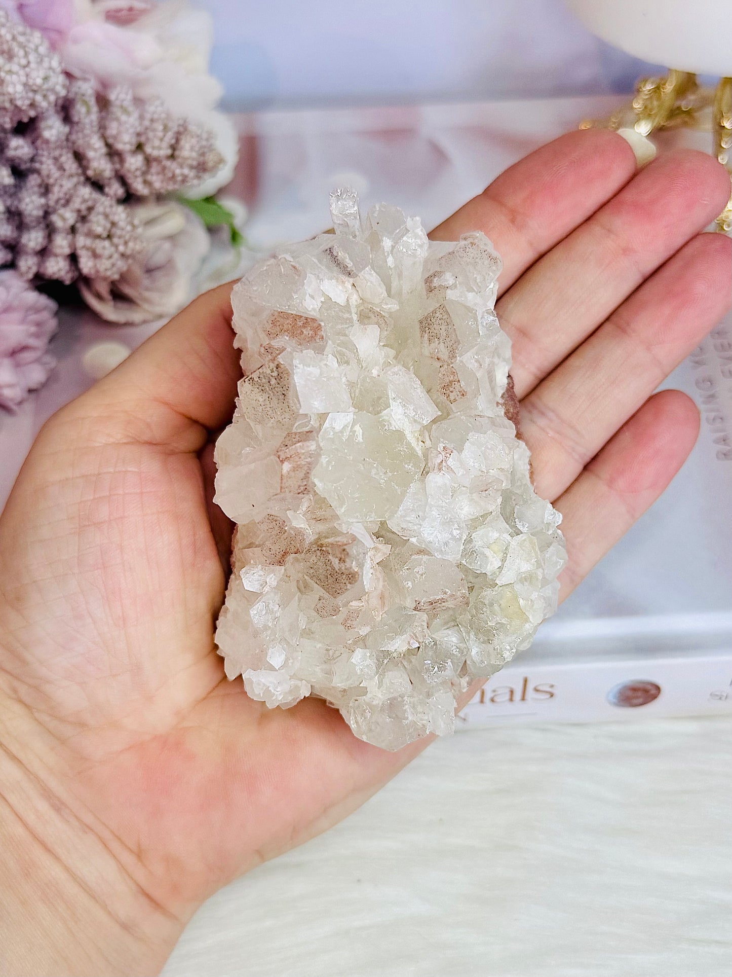 Incredible Natural Pink Lithium Quartz Cluster 9cm