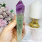 Watermelon Fluorite Wand | Tower with Rainbows 15cm