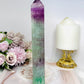 Tall Watermelon Fluorite Tower 20.5cm with Rainbows