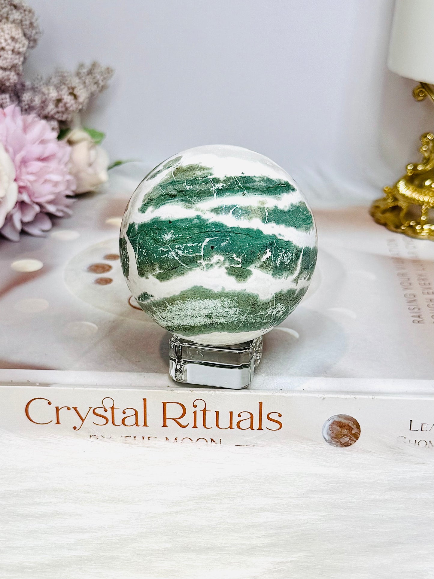 Unicorn Jasper Sphere on Stand 238g