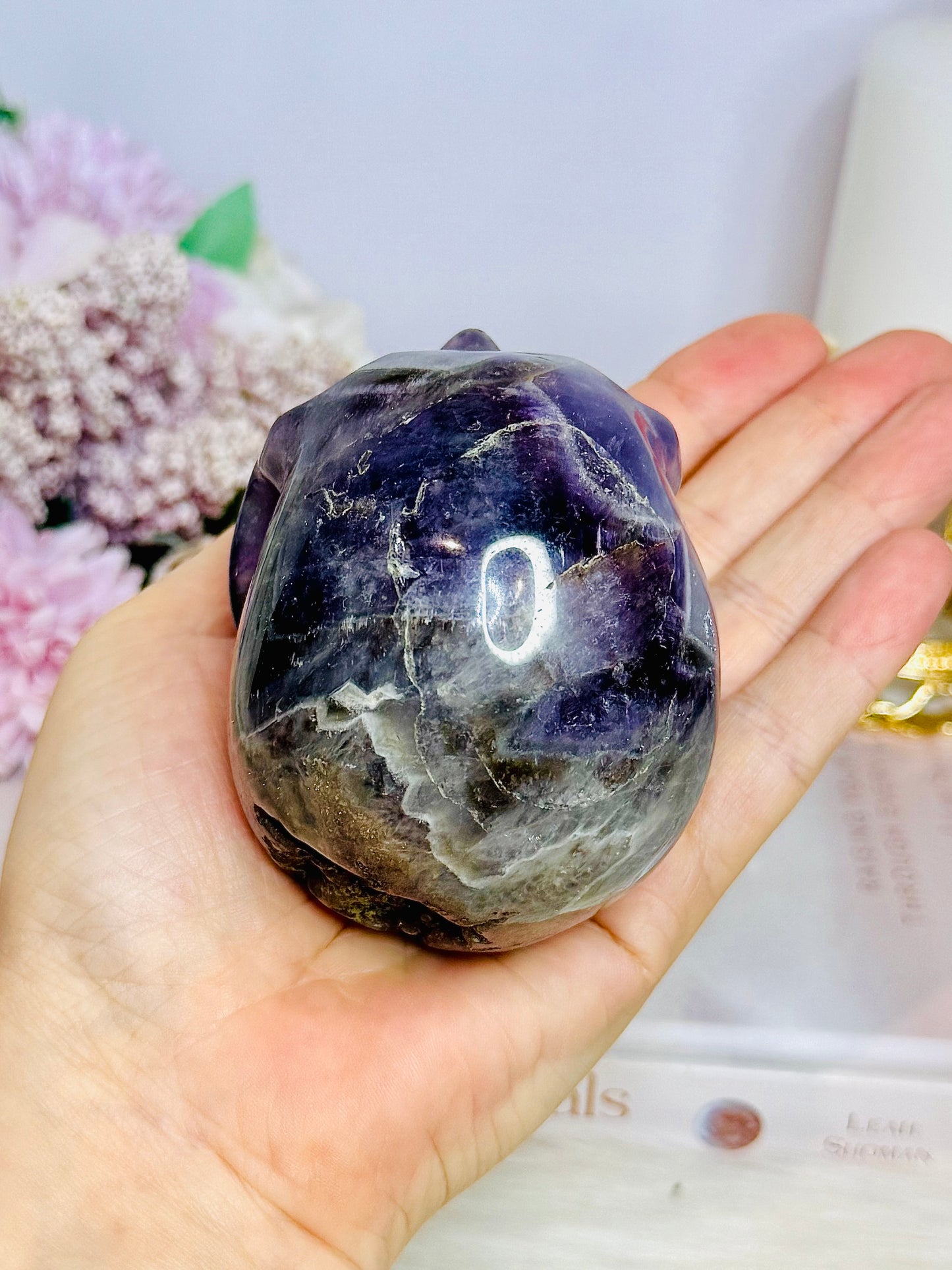 Chevron | Dream Amethyst Carved Skull 521g