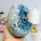 Huge Deep Blue Celestite Cluster Egg On Stand 1.8KG