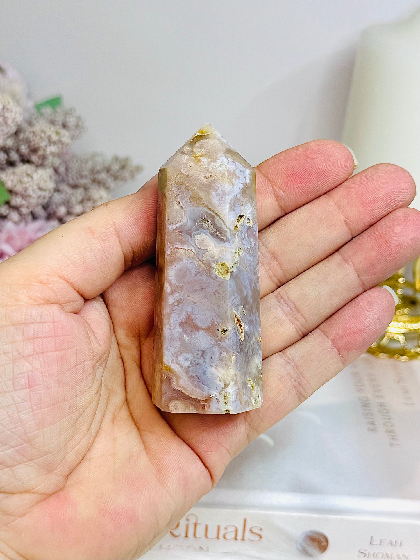 Flower Agate Chunky Tower 7.5cm