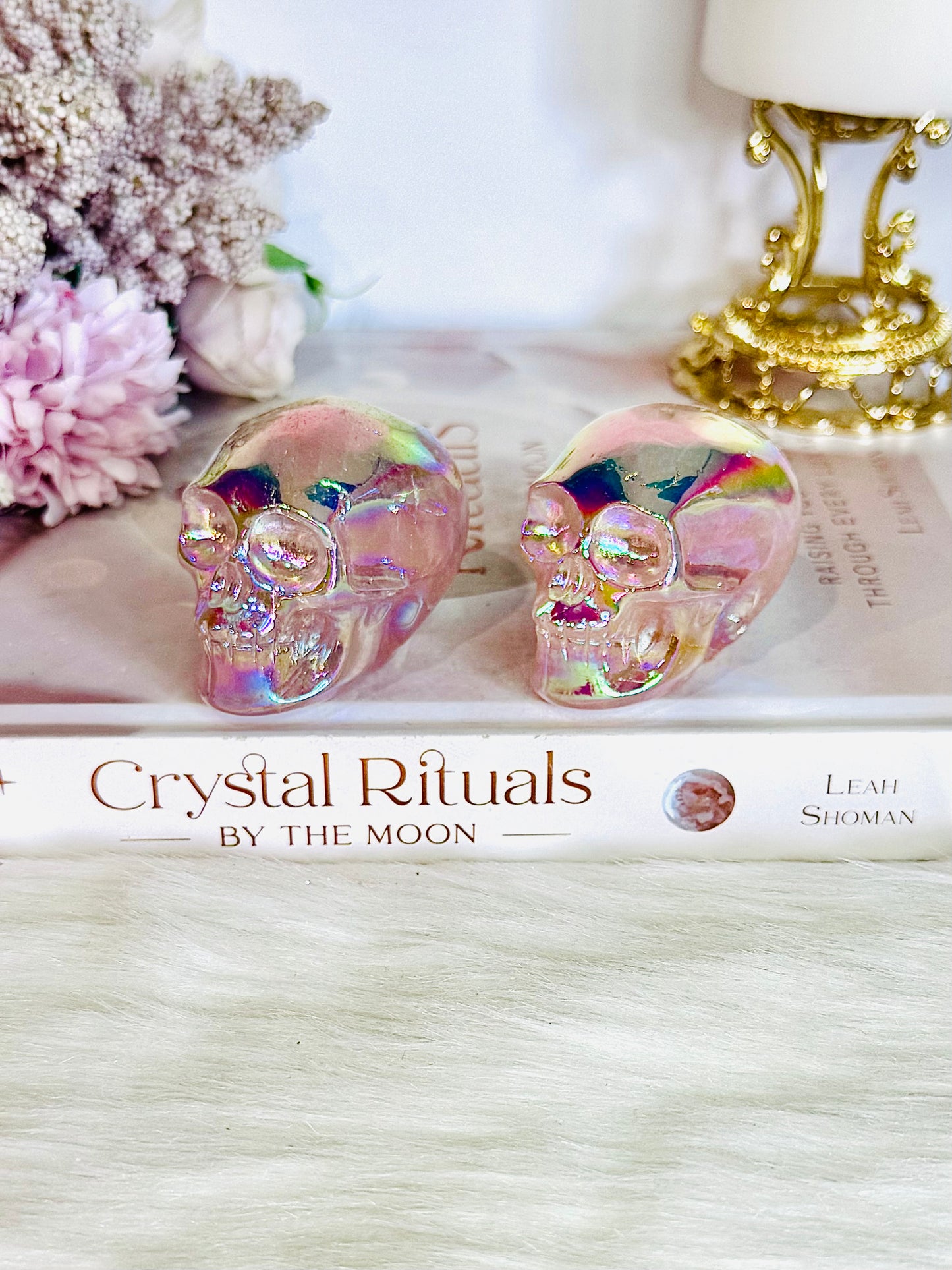 Angel Aura Rose Quartz Carved Skulls $35 each