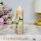 Pink Amethyst Tower with Green Jasper Inclusions 9.5cm