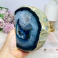 Blue (dyed) Agate Geode 12.5cm 771g