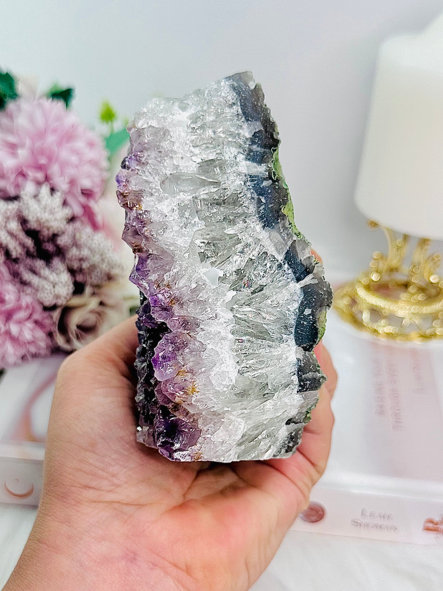 Beautiful Natural Amethyst Cluster From Brazil 539grams