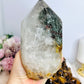 Huge Natural Garden Quartz Tower on Wooden Base 21cm Tall 19cm Wide 1.6KG