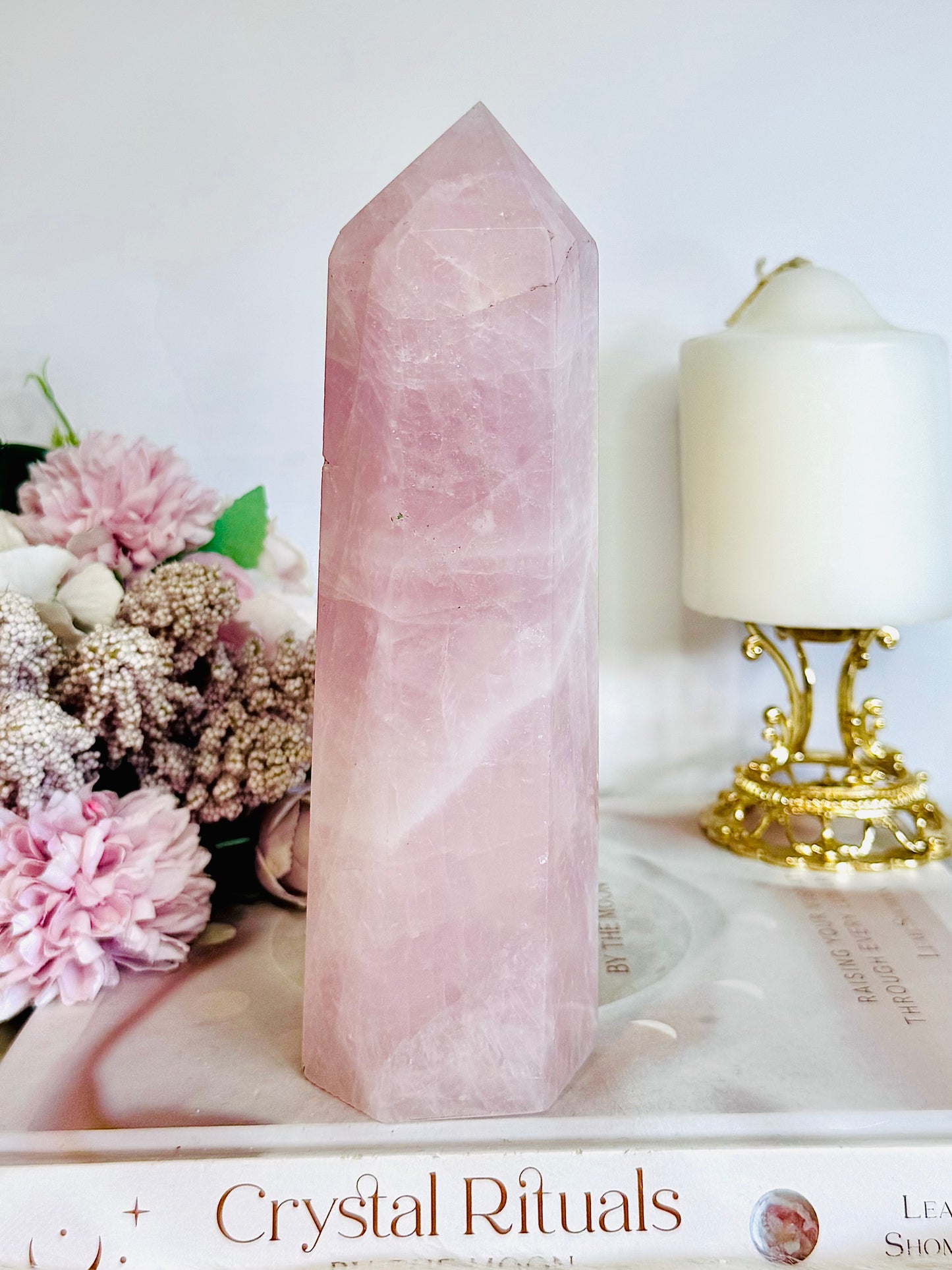 Large Rose Quartz Chunky Tower 19cm