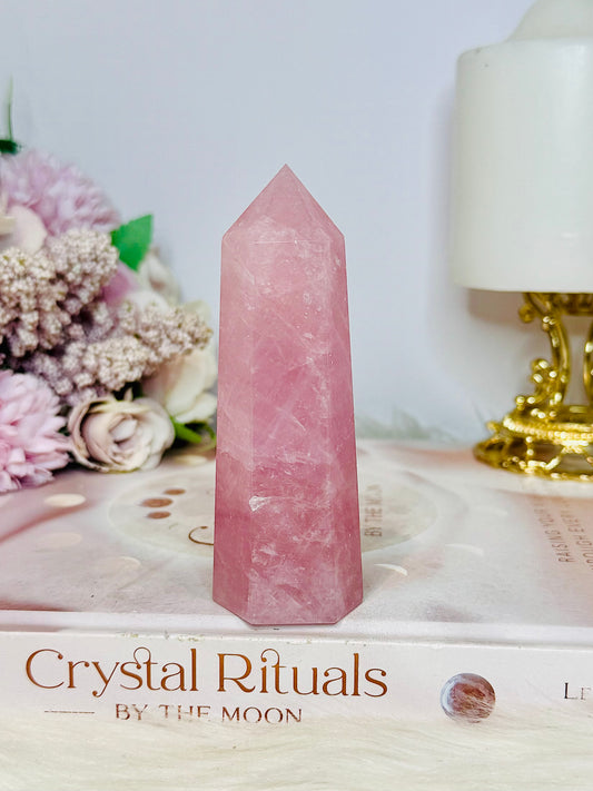 High Grade Rose Quartz Tower 10cm