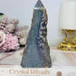 Natural Large Grape Chalcedony Agate Tower 13.5cm 397g