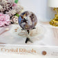 High Grade Blue Flower Agate Sphere on Stand 104g