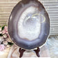 Huge Agate Polished Druzy Slab on Stand 26cm 1.65KG