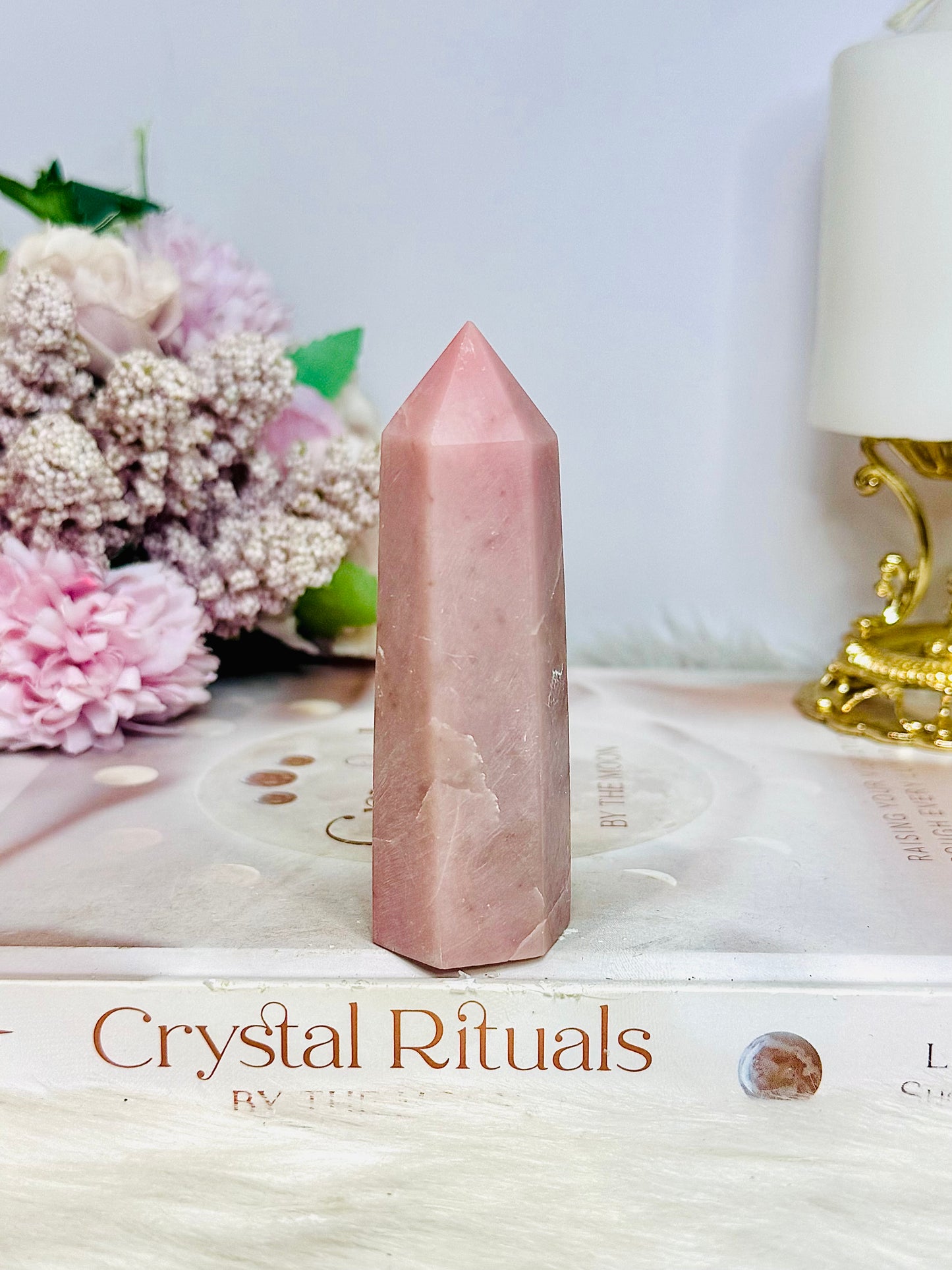 Pink Opal Tower 9cm
