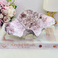 Large Chunky 17cm Shiny Purple Mica Natural Slab On Stand