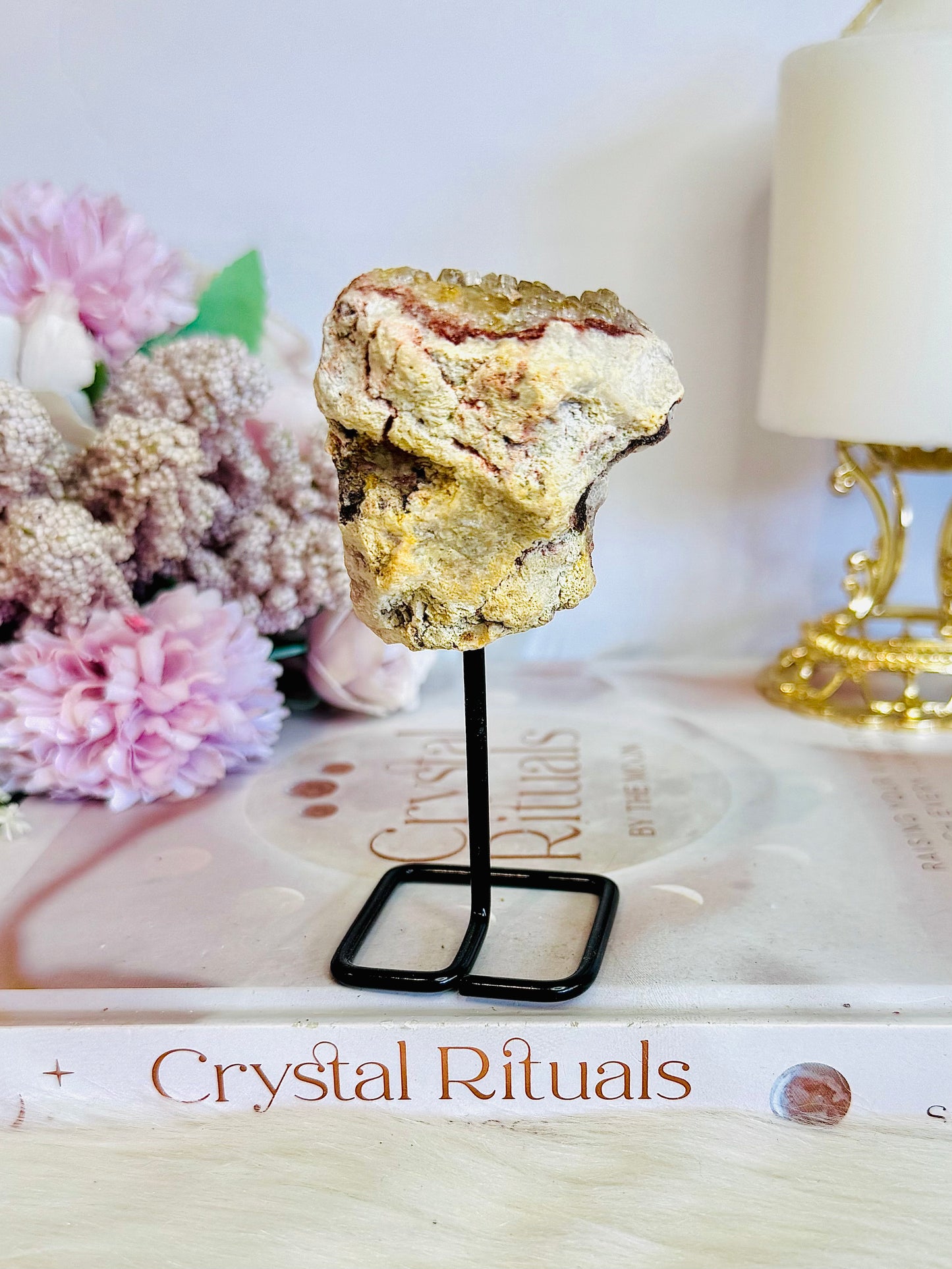Druzy Pink Amethyst Geode On Stand 10cm