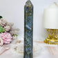 Blue Moss Agate Druzy Tower 17cm