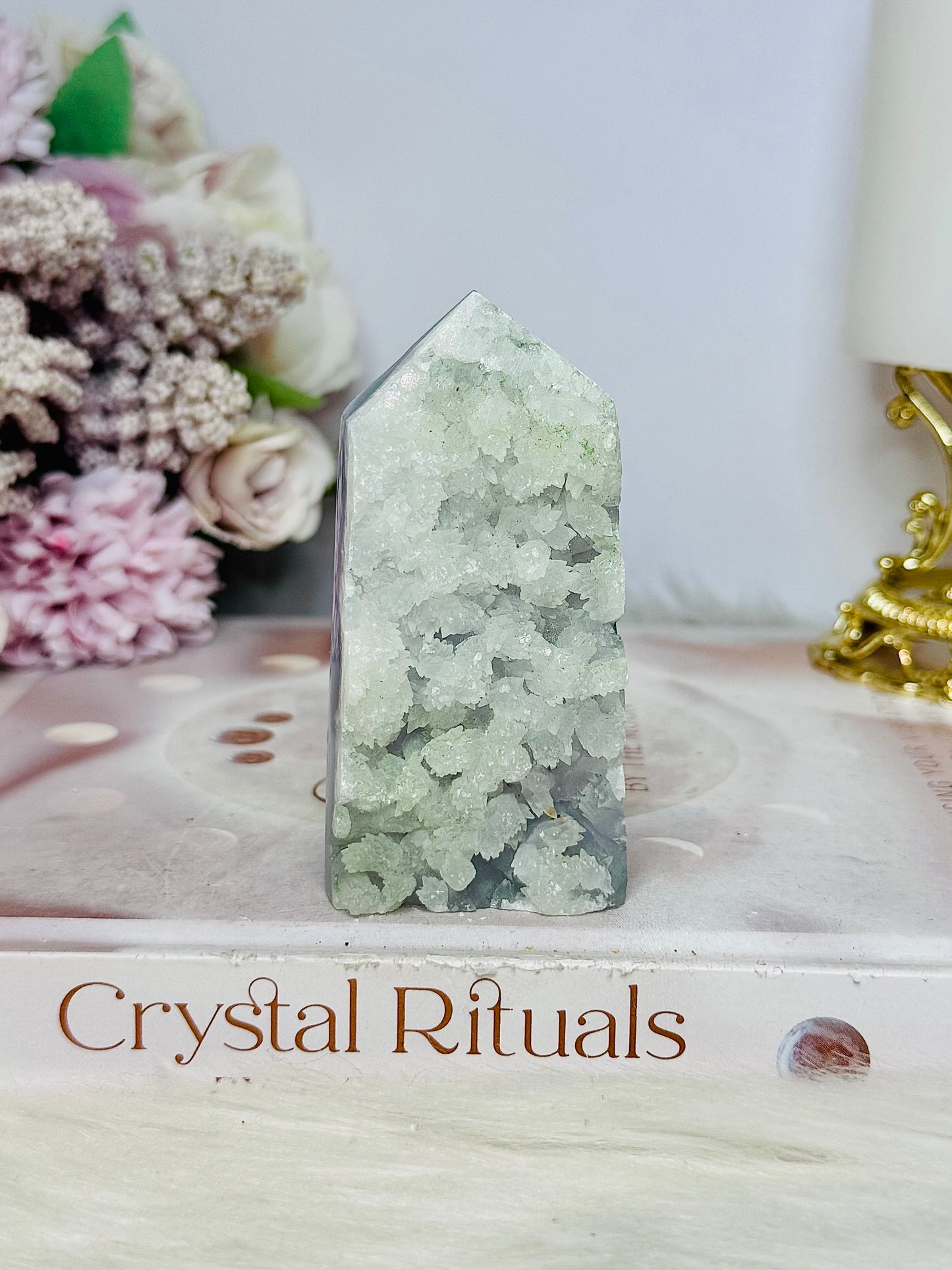 Druzy Blue Lace Agate Tower 8cm