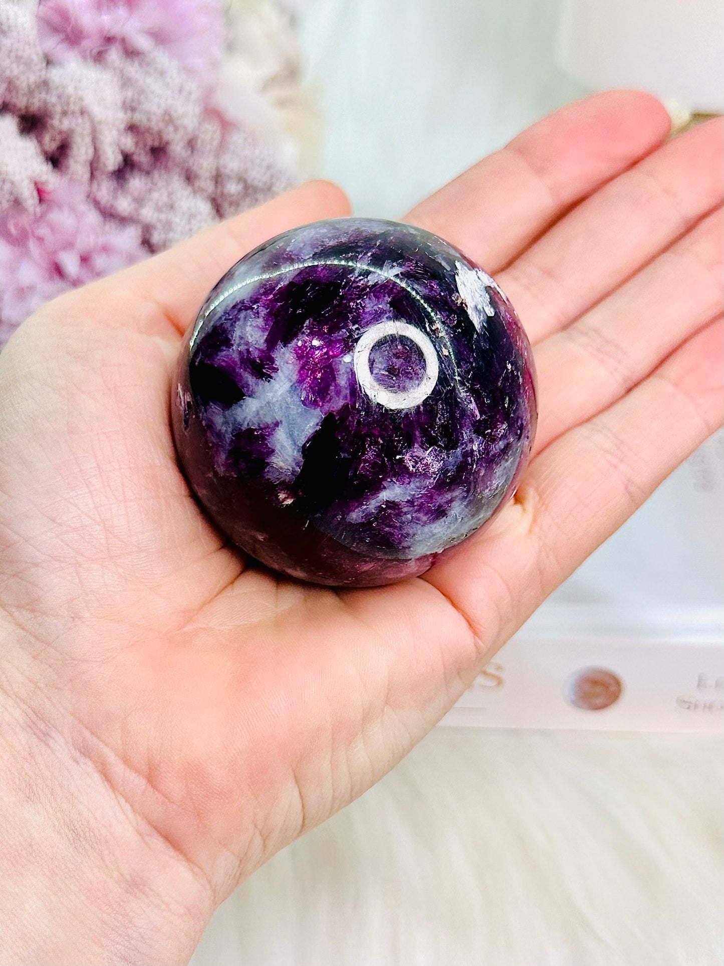 The Most Absolutely Divine Purple Mica Sphere 231grams On Stand $90