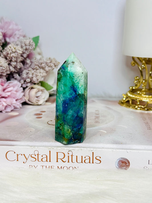 Azurite with Malachite Tower 8.5cm