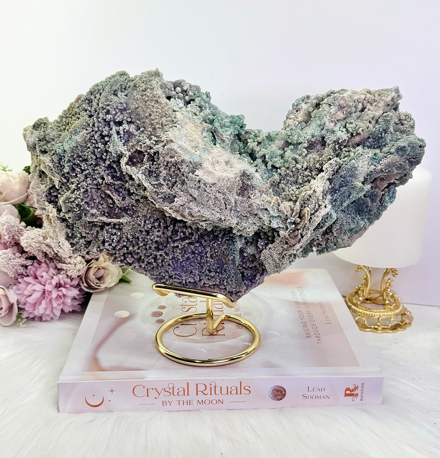 A Tranquil Stone ~ Incredible Huge 27cm 1.73KG Natural Grape Agate | Purple Chalcedony Specimen On Stand